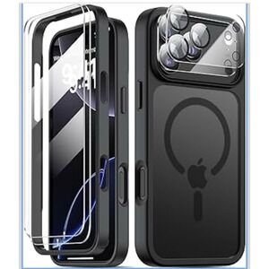 iPhone 17 Pro Magnetic Case,with Screen Protector + Camera Lens Protector, 6.3"